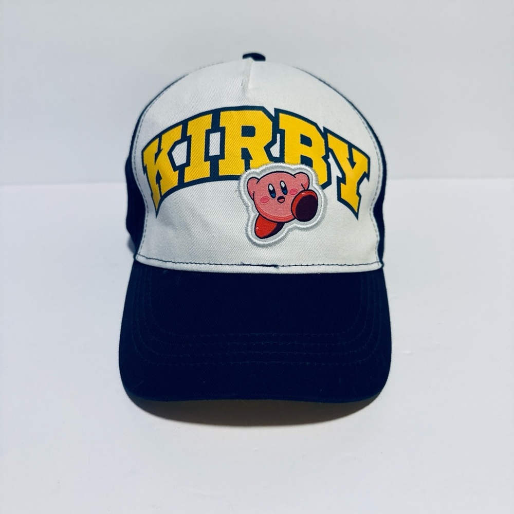 Kirby Nintendo Baseball Hat Blue White 100% Cotton Adjustable One Size